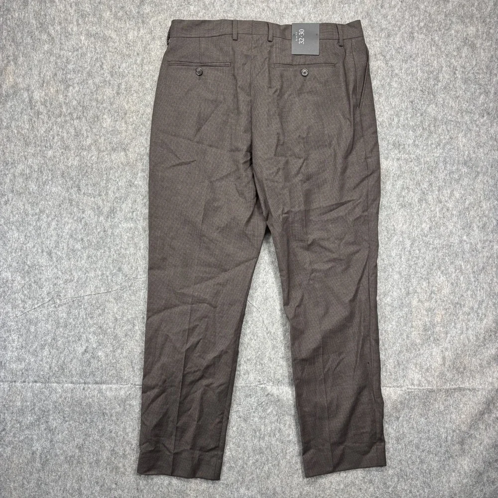 Banana Republic Pants Men's 32x30‎ Slim Fit Micro Houndstooth Brown New